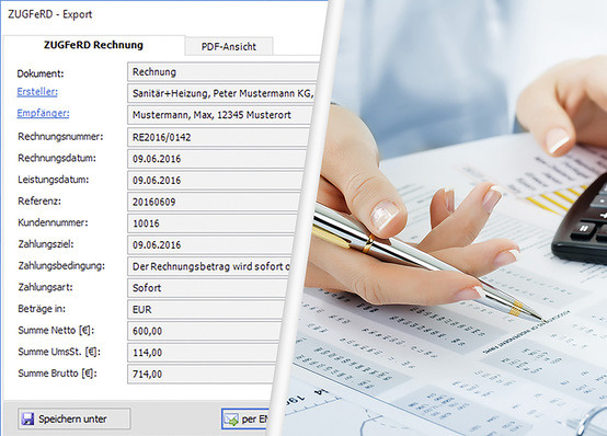 ZUGFeRD erleichtert die Datenübertragung bei elektronischen Rechnungen enorm.