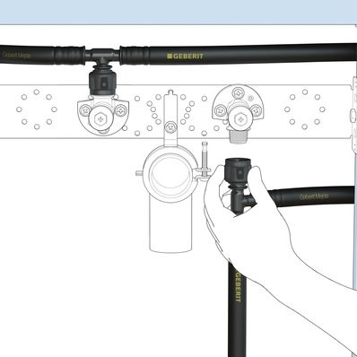 Thermisch entkoppelte Leitungsführung.