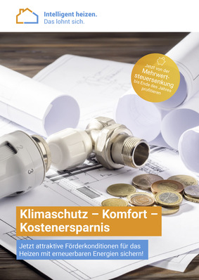 Klimafreundliches Heizen wird erheblich stärker gefördert. Die VdZ-Broschüre gibt einen Überblick zu den Fördermöglichkeiten für Neubau oder Sanierung.