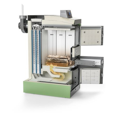 Scheitholzvergaserkessel (Schnittbild)