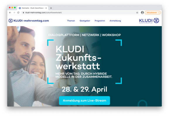 Herzstück und Impulsgeber des „Mehr vom Tag“-Programms für das SHK-Handwerk ist die „Kludi Zukunftswerkstatt“: Angelegt ist sie als gemeinsame Plattform zum Netzwerken und zur aktiven Mitwirkung.