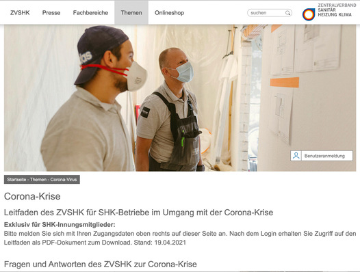 Mitgliedsbetriebe erhalten auf aktuellem Stand zu über 180 einzelnen Punkten wichtige Hinweise, wie sich unter anderem der betriebliche Alltag trotz Coronapandemie organisieren lässt.