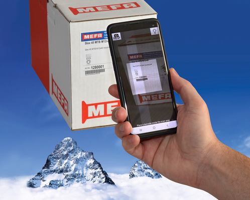 Die neue App von MEFA ermöglicht die Bestellung von Elementen der Befestigungs- und Montagetechnik direkt aus dem Lager oder von der Baustelle. 