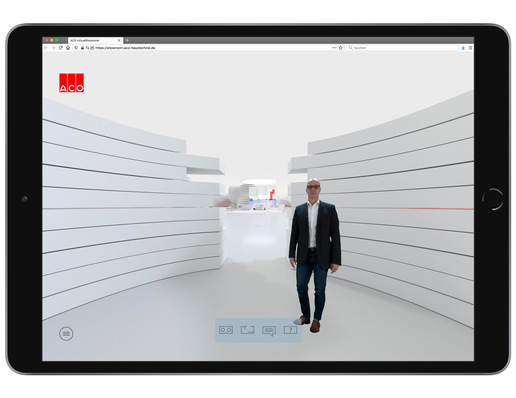 Der Entwässerungsspezialist ACO Haustechnik ist bekannt dafür, seine Zielgruppen mit einem ausgesprochen vielfältigen digitalen Informationsangebot zu versorgen: Neuestes Beispiel ist der virtuelle Showroom. 
