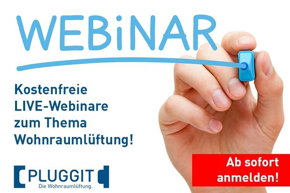 In 10 Live-Webinaren widmet sich Pluggit der allgemeinen Funktionsweise, rechtlichen Rahmenbedingungen und produktspezifischen Besonderheiten von Wohnraumlüftungssystemen. 