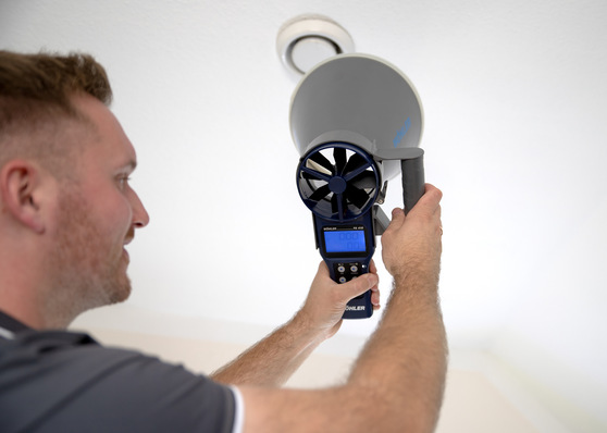 Volumenstrommessungen an Lüftungsanlagen bilden einen Themenblock der Wöhler E-Learning-Plattform.