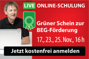 Danfoss bietet im November neue Termine für das  Schulungsprogramm zur BEG an.