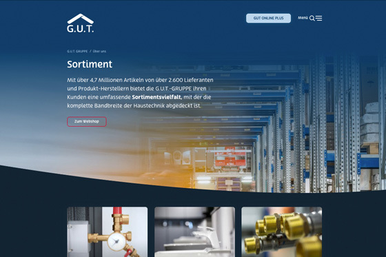 Die Website von G.U.T ist nachhaltig und spart Strom bei der Benutzung.