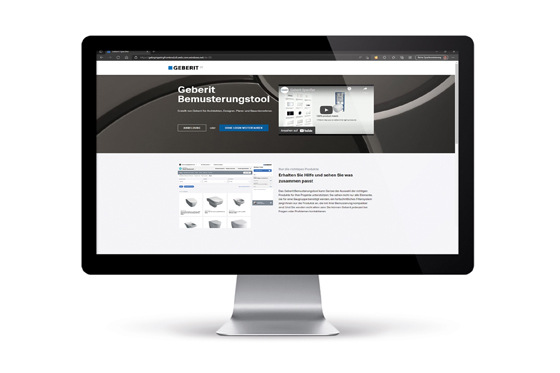 Das Bemusterungstool von Geberit für Planer und Installateure ist einfach, übersichtlich und intuitiv zu bedienen.