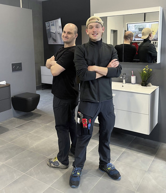 Zwei von vier SBZ-Testern in neuer Schöffel-Pro-Ausstattung: Gabor Szigeti und Theo Keller (rechts).