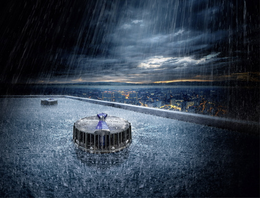 Notentwässerungen schützen Flachdächer bei Überlastungen oder Jahrhundertregen.