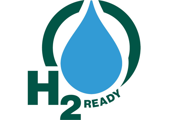  „H2-Ready“-Produktaufkleber von SenerTec: Die Dachs-BHWK 2.9 und 5.5 Gen2 sind für die niederschwellig Umrüstung auf 100 % Wasserstoff vorbereitet.