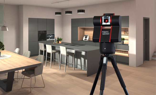Für hohe Anforderungen an die Messgenauigkeit und Detailtiefe kommen professionelle 3D-Raumscanner zum Einsatz, wie beispielsweise HottScan von Hottgenroth.