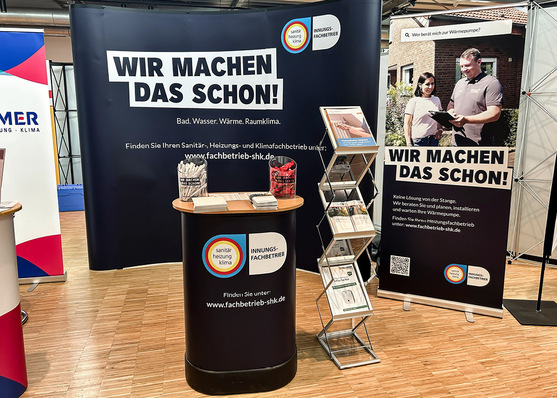Fällt ins Auge: Der Fachverband SHK NRW bei den NRW-Aktions­tagen „Heizkeller der Zukunft“.