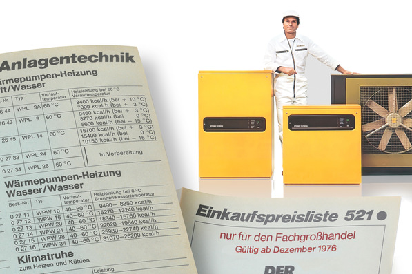 Preisliste für Stiebel-Eltron-Wärmepumpen aus dem Jahr 1976: Bereits damals erreichten die Geräte Heizleistungen auf heutigem Niveau.