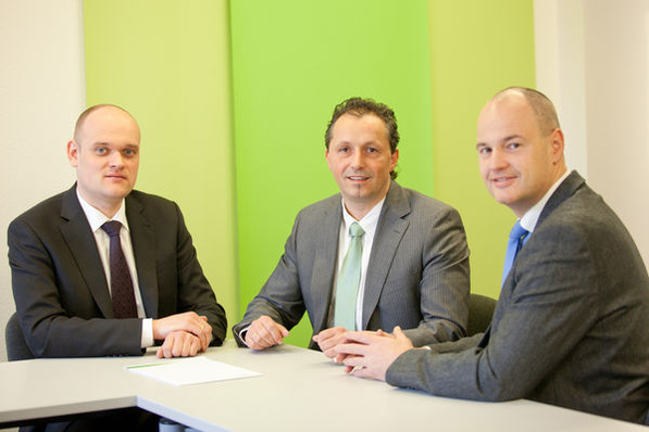 Neue Vertriebspartner: Matthias Rank (Elysator) Michael Bader (Magnetic) und Manuel Rickenbach (Elysator)