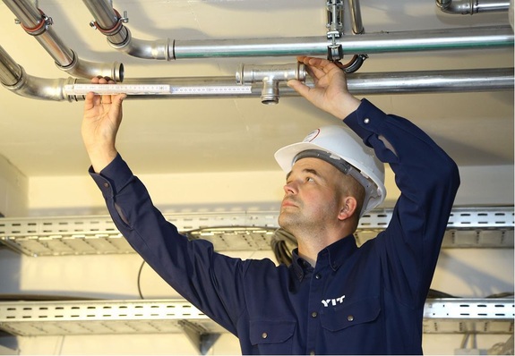 Bei der Installation der Haustechnik kamen Komponenten von Sanha zum Einsatz.