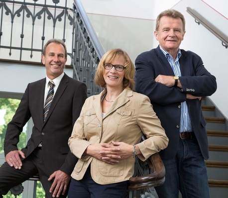 Übernehmen die Aufgaben von Ulrich Stahl (rechts): Christiane Nolte leitet ab September die KME Academy, Frank Dettmer die Technische Kundenberatung.