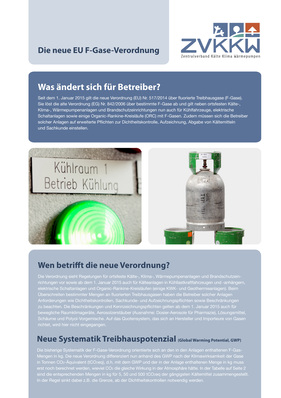 Eine neue Broschüre des ZVKKW dient zur Aufklärung der Betreiber.