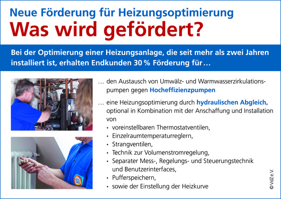Die Bundesregierung fördert ab dem 1. August die Optimierung von Heizungsanlagen.