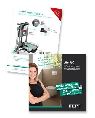 Zur Aktion stellt MEPA einen Prospekt mit Argumentationsleitfaden für den Installateur und einen Endkunden-Prospekt inklusive Gutschein zur Verfügung.