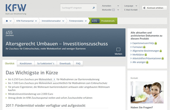 
Zur Barrierereduzierung stellt die KfW in diesem Jahr 75 Mio. Euro zur Verfügung.
