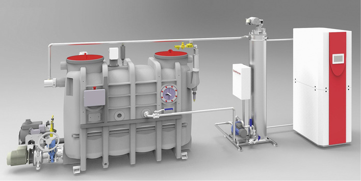 

Die Wärmerückgewinnungseinheit ACO Liputherm besteht aus einem Fettabscheider, dem Wärmetauscher und einer optionalen Wärmepumpe.

