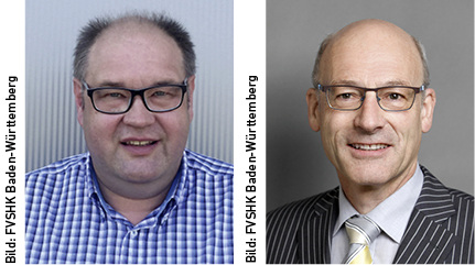 
Obermeister der Innung SHK Biberach: Hans-Peter Seitz (links) folgt auf Winfried Kober. 
