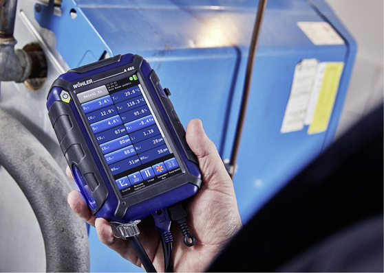 





Auf der I SH hat Wöhler das kleine und leichte Abgasmessgerät A 450 präsentiert .

