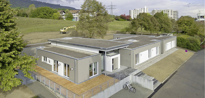 

In kreativer Modulbauweise errichtet: die neue Tagesklinik für Suchtkranke in Bad Säckingen.





