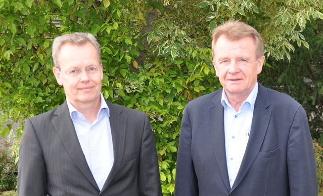 BVF-Geschäftsführer Axel Grimm (li.) und der BVF-Vorstandsvorsitzende Ulrich Stahl