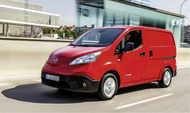 
Der Nissan e-NV200 fährt auf Wunsch mit einer Anhängerkupplung vor.



