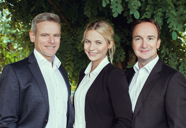 Gemeinsam mit Annika Klink (2.v.l.), zuständig für das Veranstaltungsmanagement, und Schulungsleiter Stephan Schreck (3.v.l.) kümmert sich Andreas Molitor (1.v.l.) seit Januar um die Kundenentwicklung.