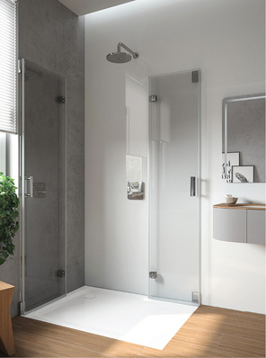 

Nach der endgültigen Verfliesung durch einen Fliesenleger muss nur noch die Wartungsfuge rund um die emaillierte Duschfläche angebracht werden.





