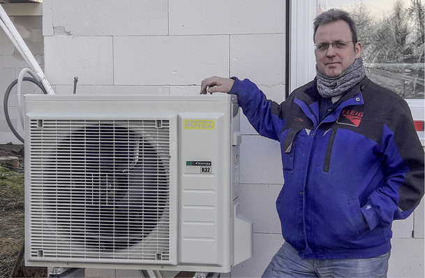 





SHK-Unternehmer Oliver Fleig hat sich frühzeitig mit den Auswirkungen der F-Gase-Verordnung auf den Wärmepumpenmarkt befasst.

