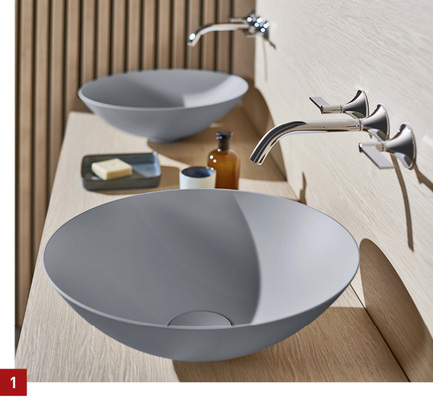 
1 Das Schalenbecken Terra fällt durch fein abgestimmte pastellige Farbnuancen auf.



