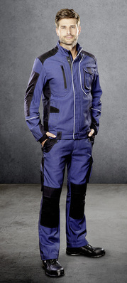 
Einheitliche Firmenkleidung, wie dieser moderne Blaumann, fördert die Identifikation mit dem Unternehmen und die Leistung.



